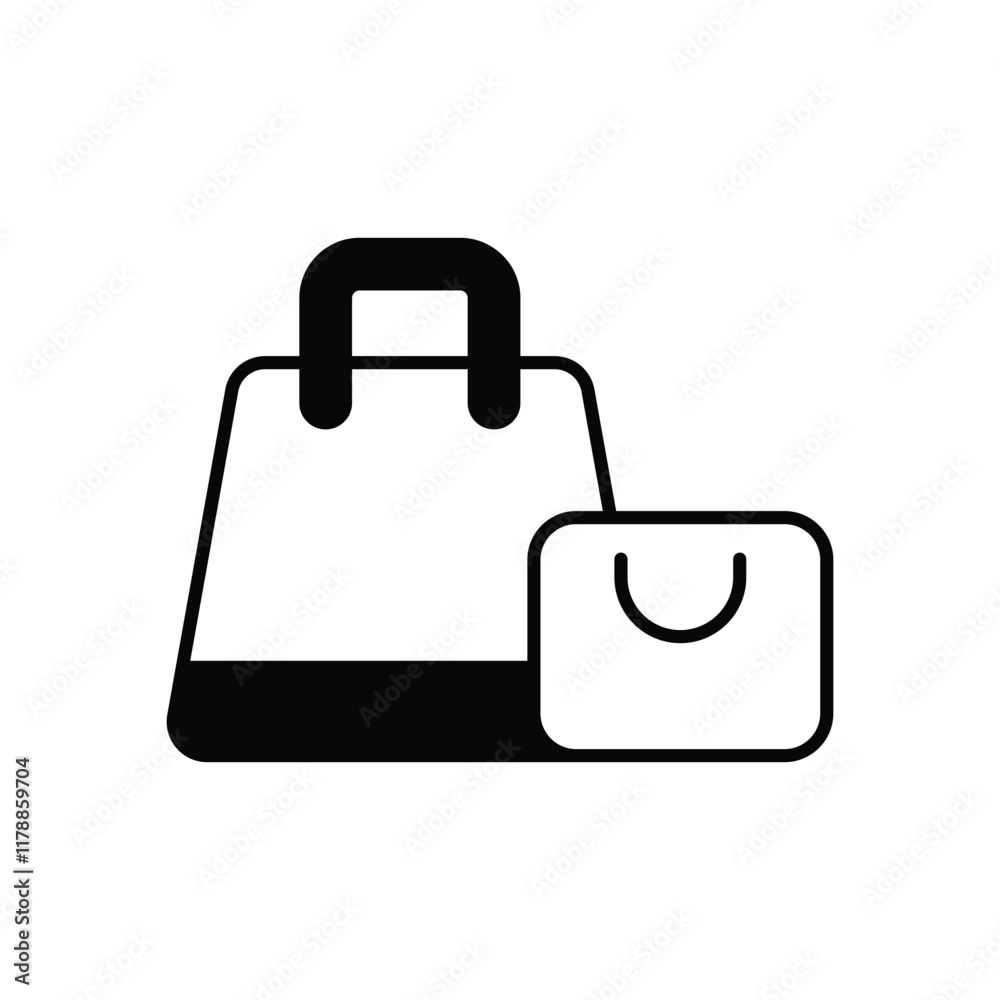 Shopping Bag icon isolated on a white background. Vector illustration. Shopping Bag icon isolated on a white background. Vector illustration.