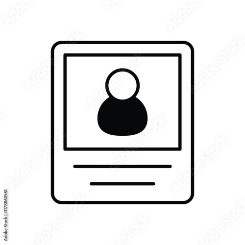 User Account icon isolated on a white background. Vector illustration.