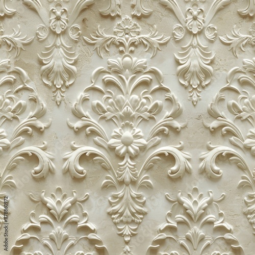 Elegant Vintage Wall Texture with Floral Design