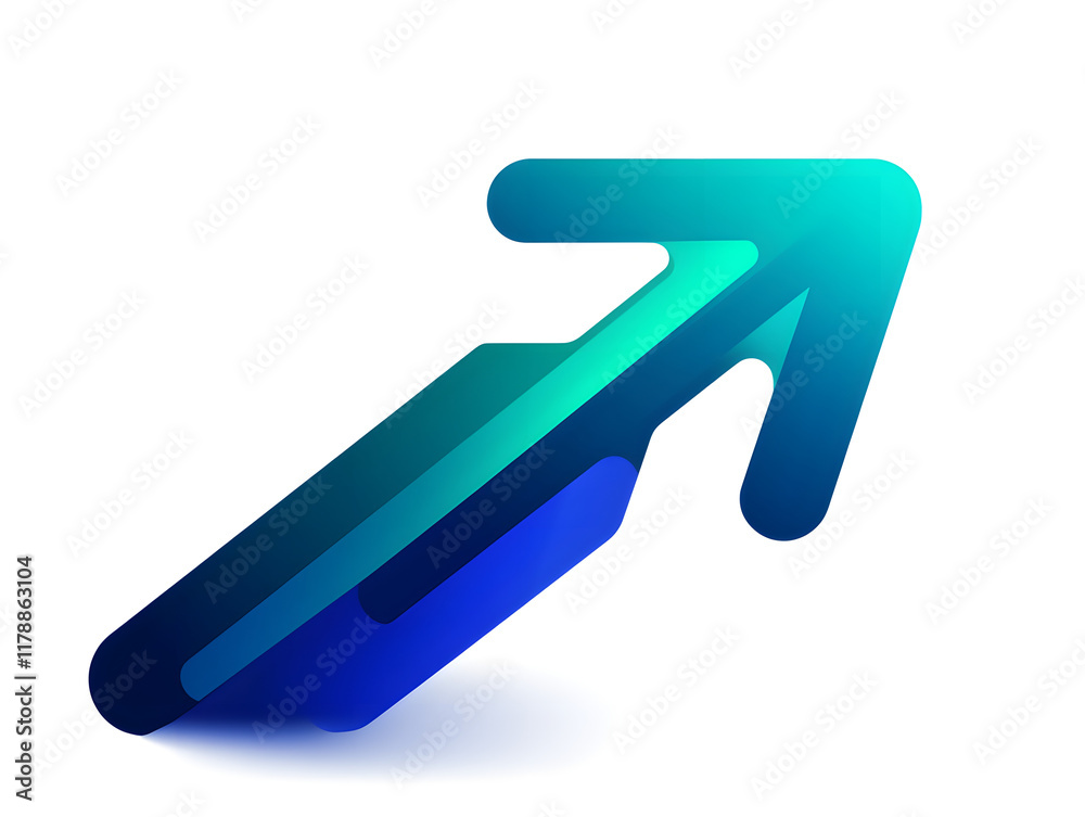Upward Blue Gradient Arrow: A Dynamic Vector Symbol of Growth and Progress Upward Blue Gradient Arrow: A Dynamic Vector Symbol of Growth and Progress