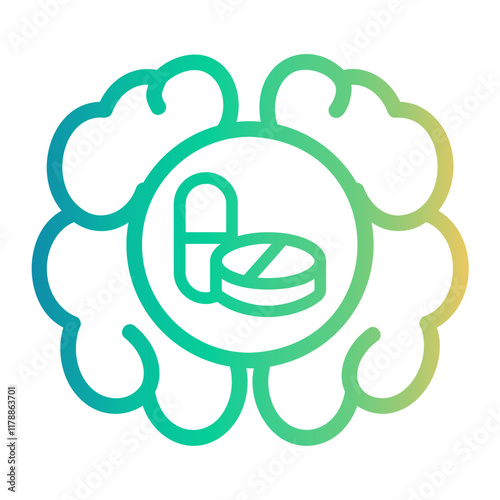 anticonvulsants Line Gradient Icon