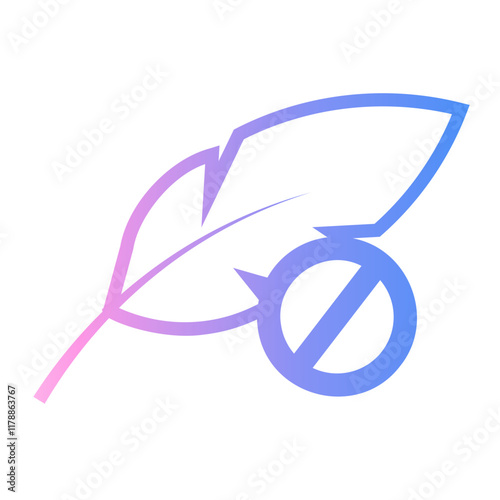 feather Line Gradient Icon