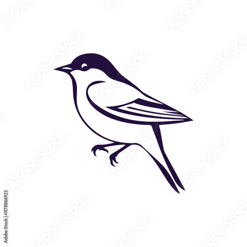 Creative Minimalist Bird Logo Design Vector Illustration