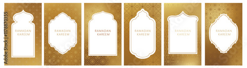
Islamic, oriental style frame, silhouette. Geometric arab frame set. Ramadan kareem design elements, backgrounds, icons