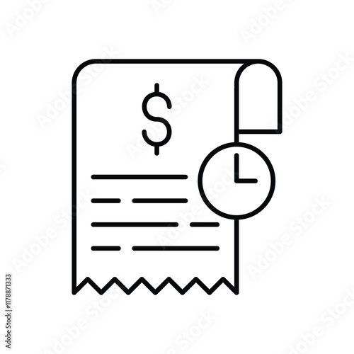 Order History icon isolated on a white background. Vector illustration.