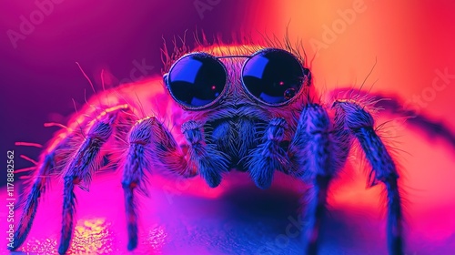 Neon Spider, Macro Photography photo