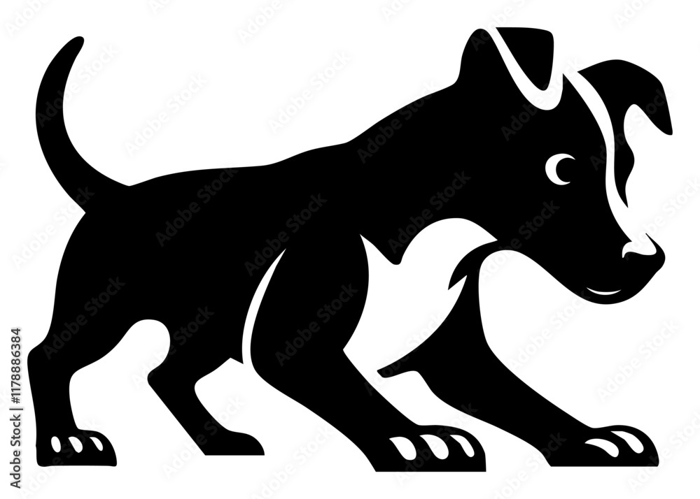 Obraz premium Dog Silhouette Vector Illustration