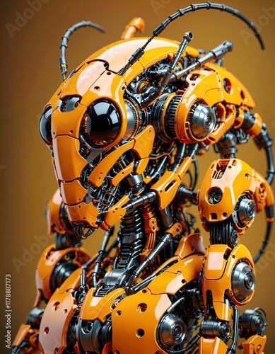 cyborg robot vector illustration