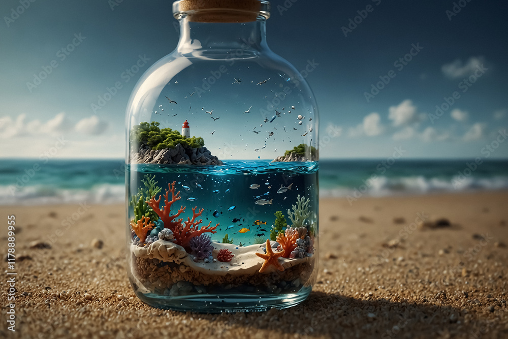 Obraz premium Sea inside a bottle 
