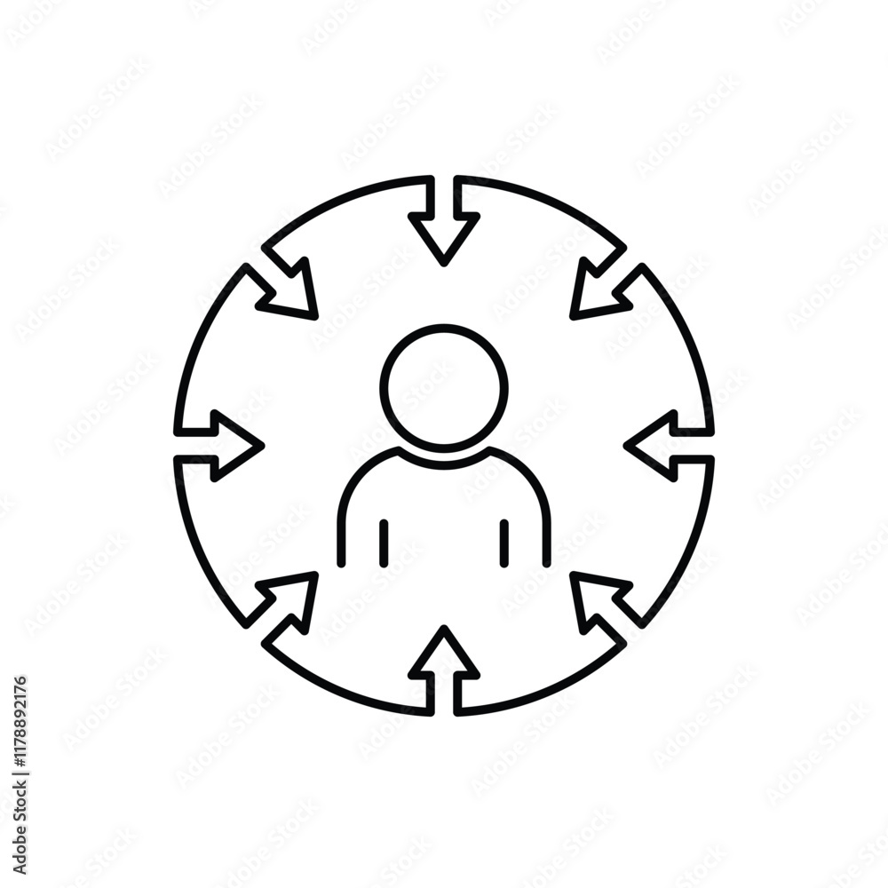 customer centricity icon isolated on white background customer centricity icon isolated on white background