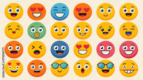 Creative emoji reaction set featuring hilarious and exaggerated designs.
