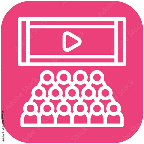 Audience vector icon illustration of Filmmaking iconset.