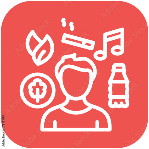 Habit vector icon illustration of Lifestyles iconset.