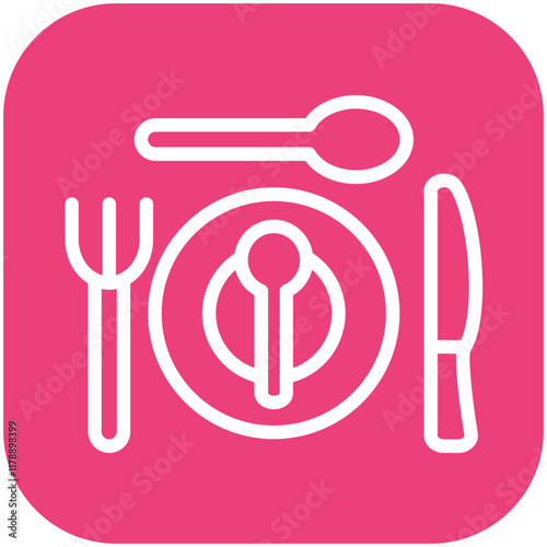 Cutlery vector icon illustration of Lifestyles iconset.