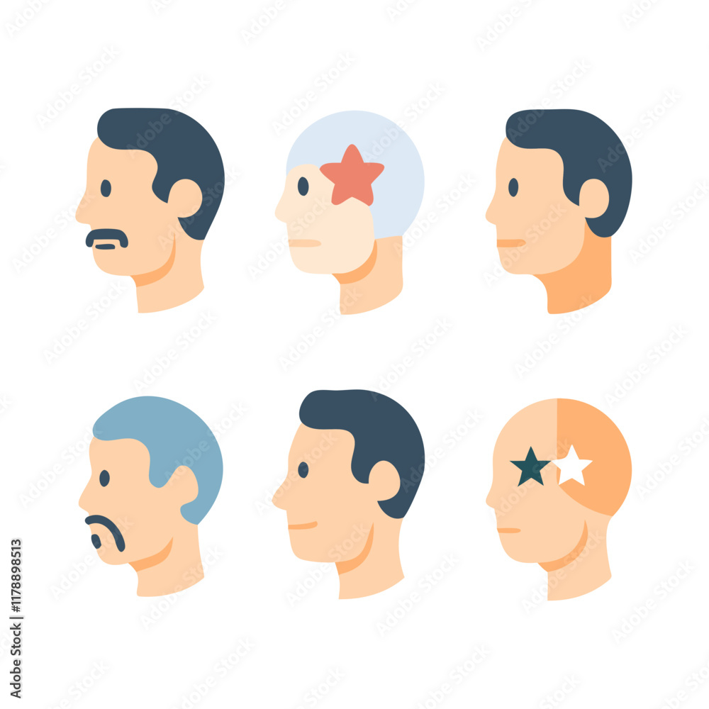 A vibrant collection of adult face vector illustrations showcasing diverse ethnicities, ages, and expressions for creative projects. A vibrant collection of adult face vector illustrations showcasing diverse ethnicities, ages, and expressions for creative projects.