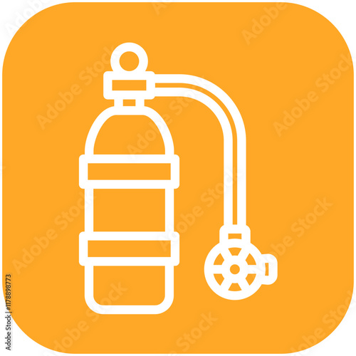 Diving Cylinder vector icon illustration of Vacation and Tourism iconset.