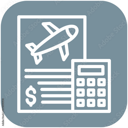Budget vector icon illustration of Vacation and Tourism iconset.
