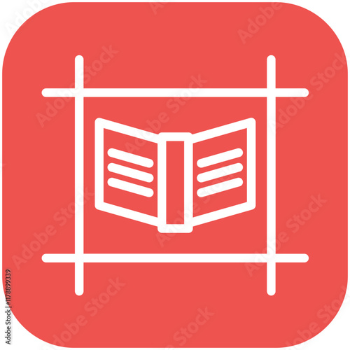 Plot vector icon illustration of Literature iconset.