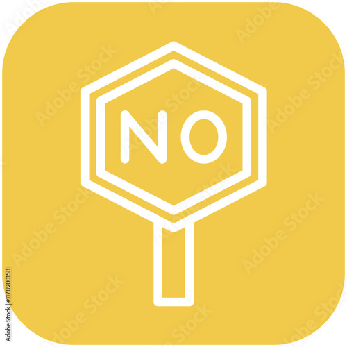No vector icon illustration of Protesting and Civil Disobedience iconset.