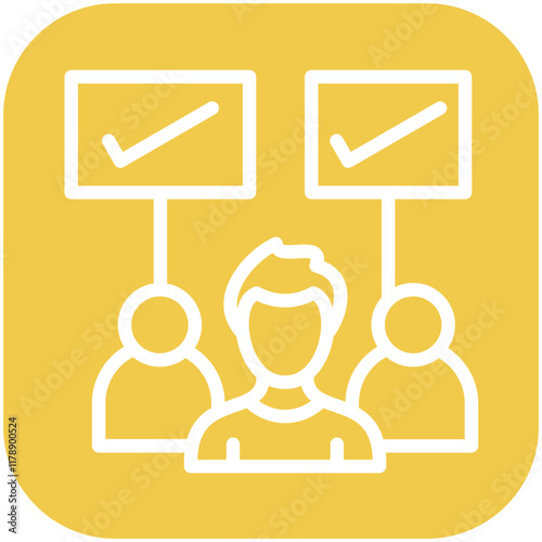 Democracy vector icon illustration of Protesting and Civil Disobedience iconset.
