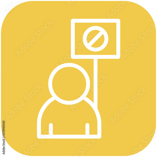 Boycott vector icon illustration of Protesting and Civil Disobedience iconset.
