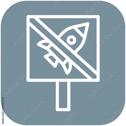 Anti War vector icon illustration of Protesting and Civil Disobedience iconset.