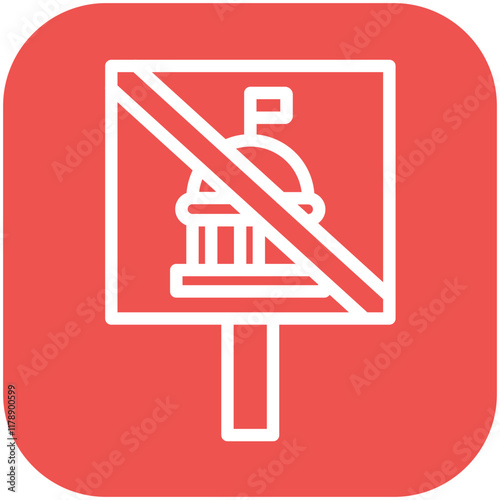 Anti Government vector icon illustration of Protesting and Civil Disobedience iconset.