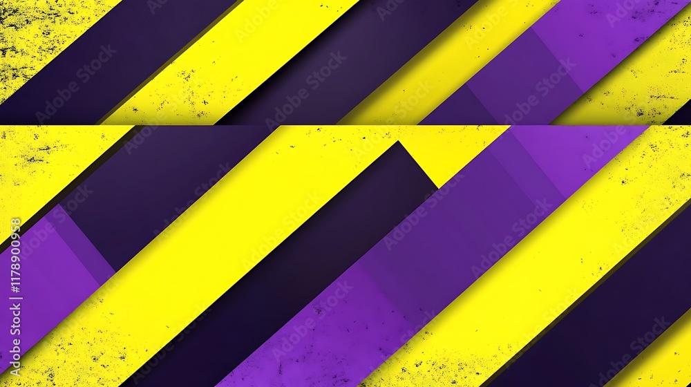 Abstract Geometric Design Yellow Purple and Dark Blue Stripes Abstract Geometric Design Yellow Purple and Dark Blue Stripes