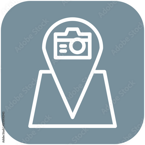 Sightseeing vector icon illustration of Vacation Planning iconset.