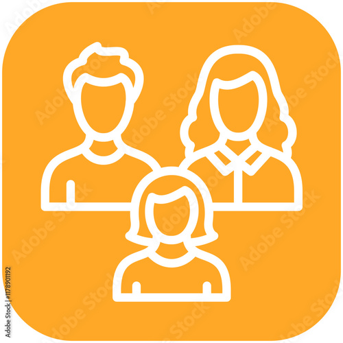 Family vector icon illustration of Vacation Planning iconset.