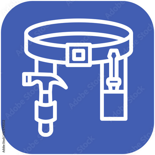 Work Belt vector icon illustration of Home Improvements iconset.