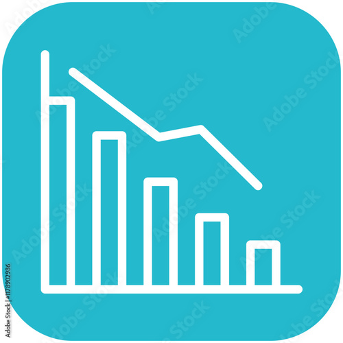 Downfall vector icon illustration of Business & Economy iconset.