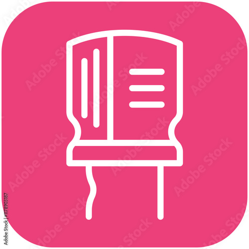 Capacitor vector icon illustration of School iconset.