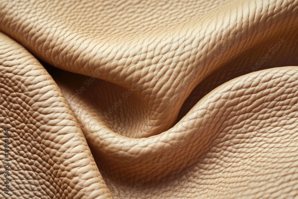 Tan Leather Material Close Up Tan Leather Material Close Up