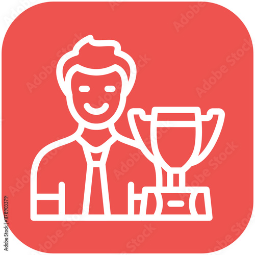 Winner vector icon illustration of School iconset.
