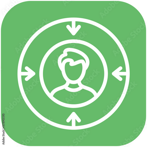 Head Hunting vector icon illustration of Human Resource iconset.