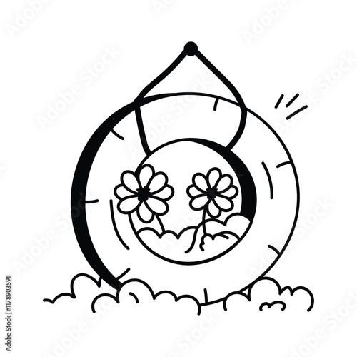 Get this amazing ico of recycled tire in modern style