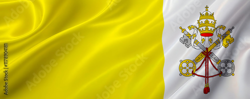 vatican flag for national Day or Independence Day of vatican