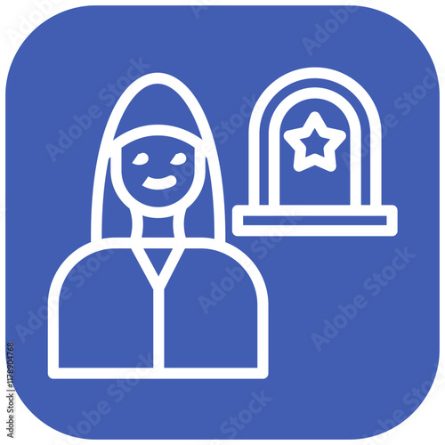 Widower vector icon illustration of Funeral iconset.