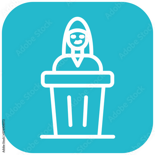 Pulpit vector icon illustration of Funeral iconset.
