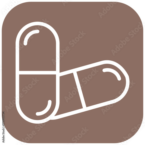Capsule vector icon illustration of Pharmacy iconset.