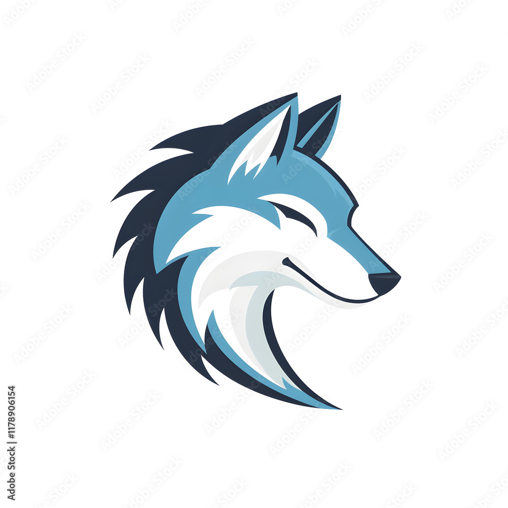 Simple wolf head illustration. Wolf head badge emblem logo icon isolated on white Simple wolf head illustration. Wolf head badge emblem logo icon isolated on white