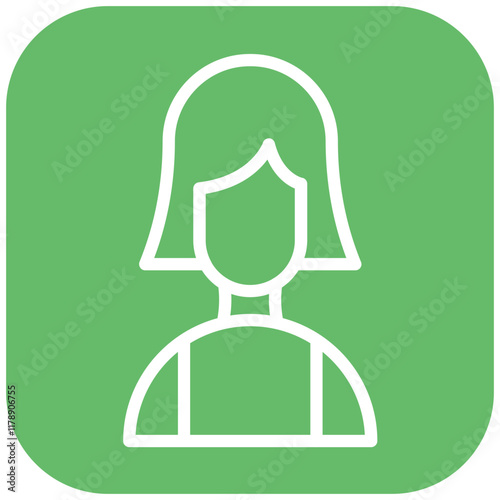 Female vector icon illustration of Pilates iconset.