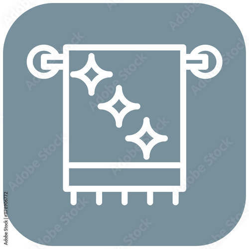 Bath Towel vector icon illustration of Pilates iconset.