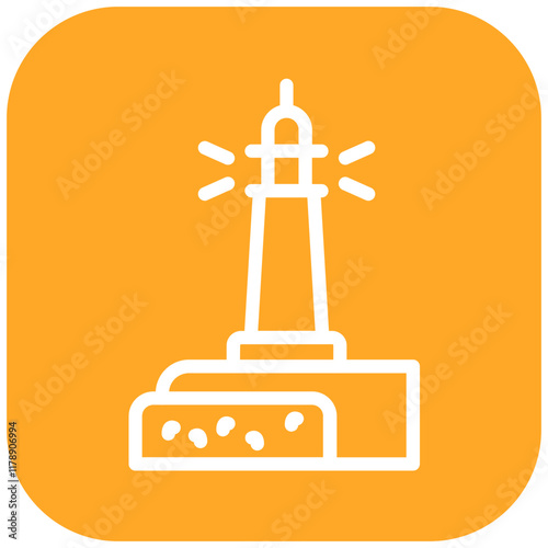 Lighthouse vector icon illustration of Coastline iconset.