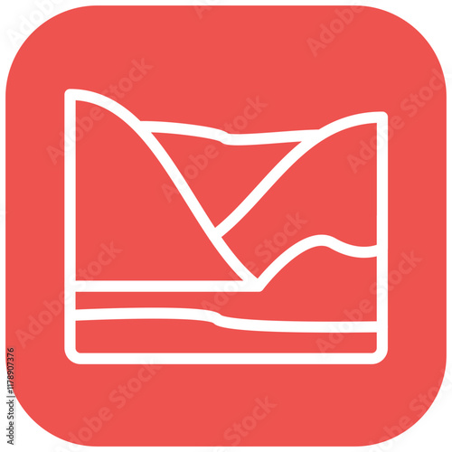 Sand Ripples vector icon illustration of Coastline iconset.