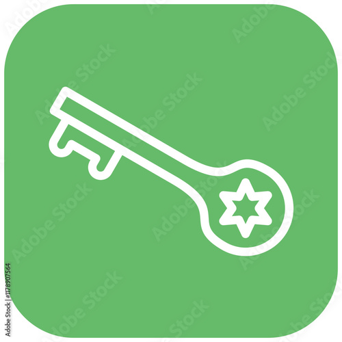Key vector icon illustration of Hajj Pilgrimage iconset.