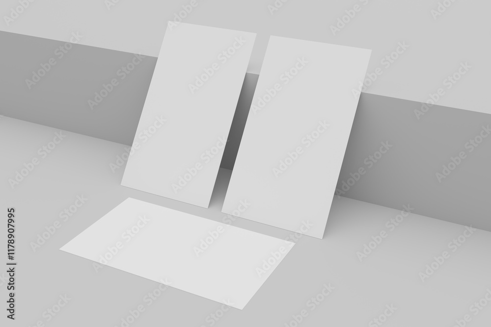 Blank business card with soft shadows Blank business card with soft shadows