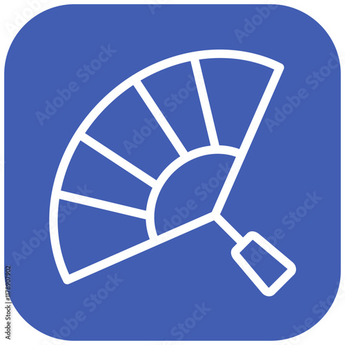 Hand Fan vector icon illustration of Hajj Pilgrimage iconset.