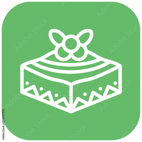 Tiramisu vector icon illustration of Italy iconset.